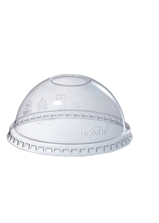 D92 No Hole - HONOR PET Dome Lid for DIA. 92mm Cup (No Hole)