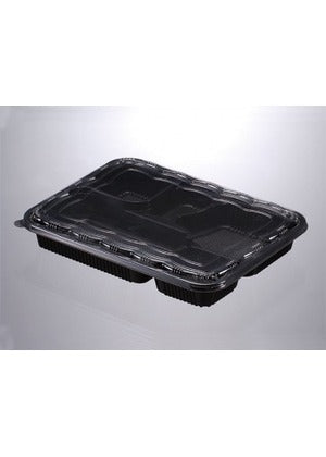 D566 (base) and C566 (lid) - 5 Compartments Bento Box with Lid