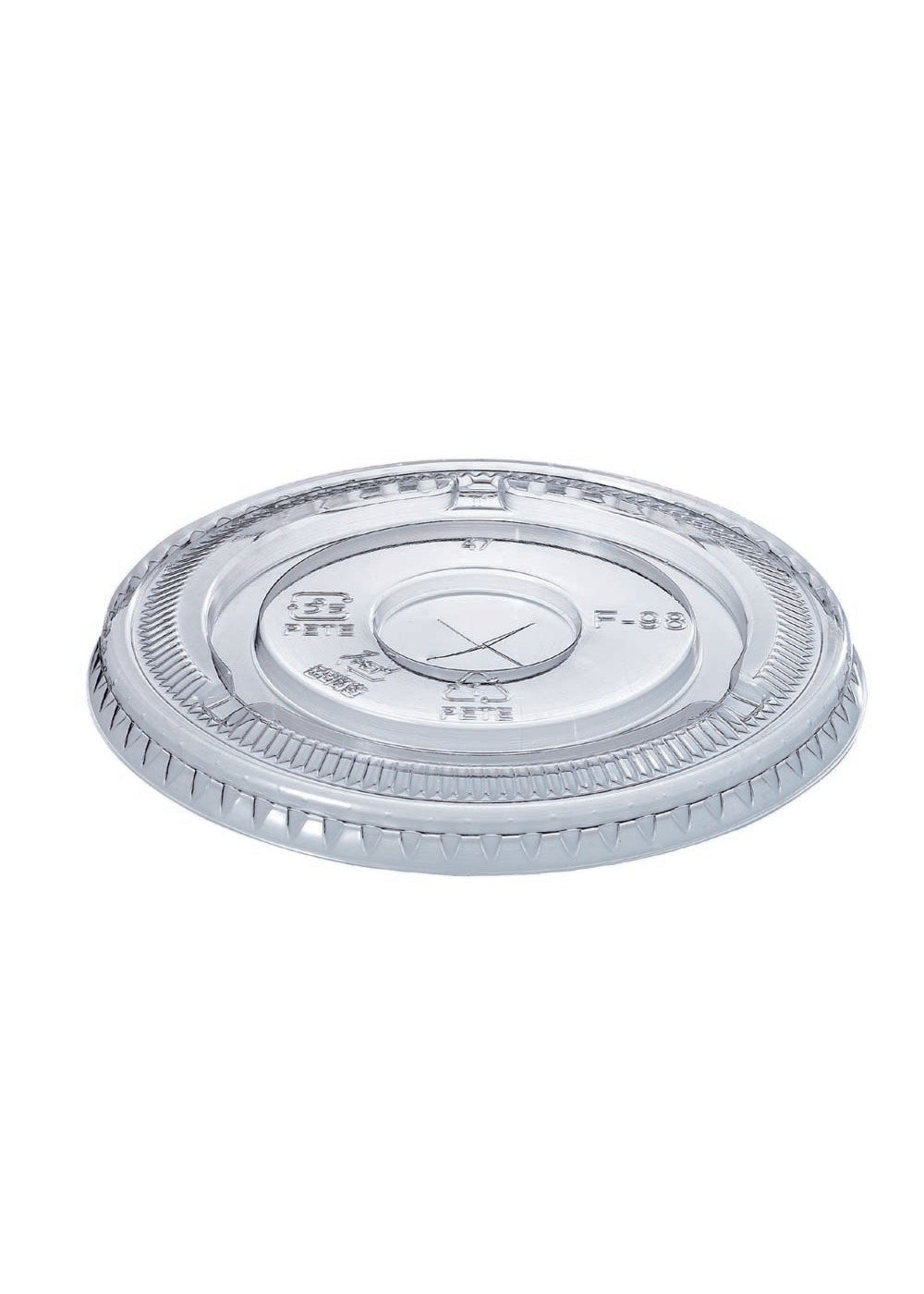 F98 No Hole - HONOR PET Flat Lid for DIA.98mm Cup (No Hole)