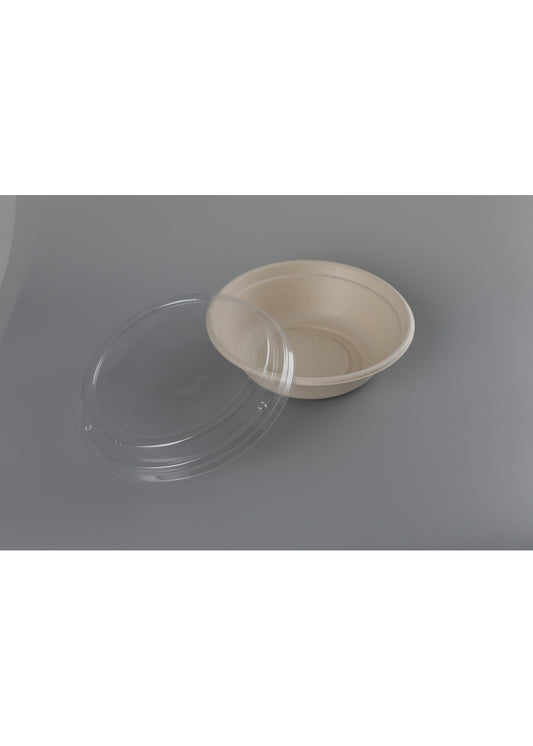 MW-PLD1000 - PET Dome Lid for 32oz Sugarcane Round Bowl